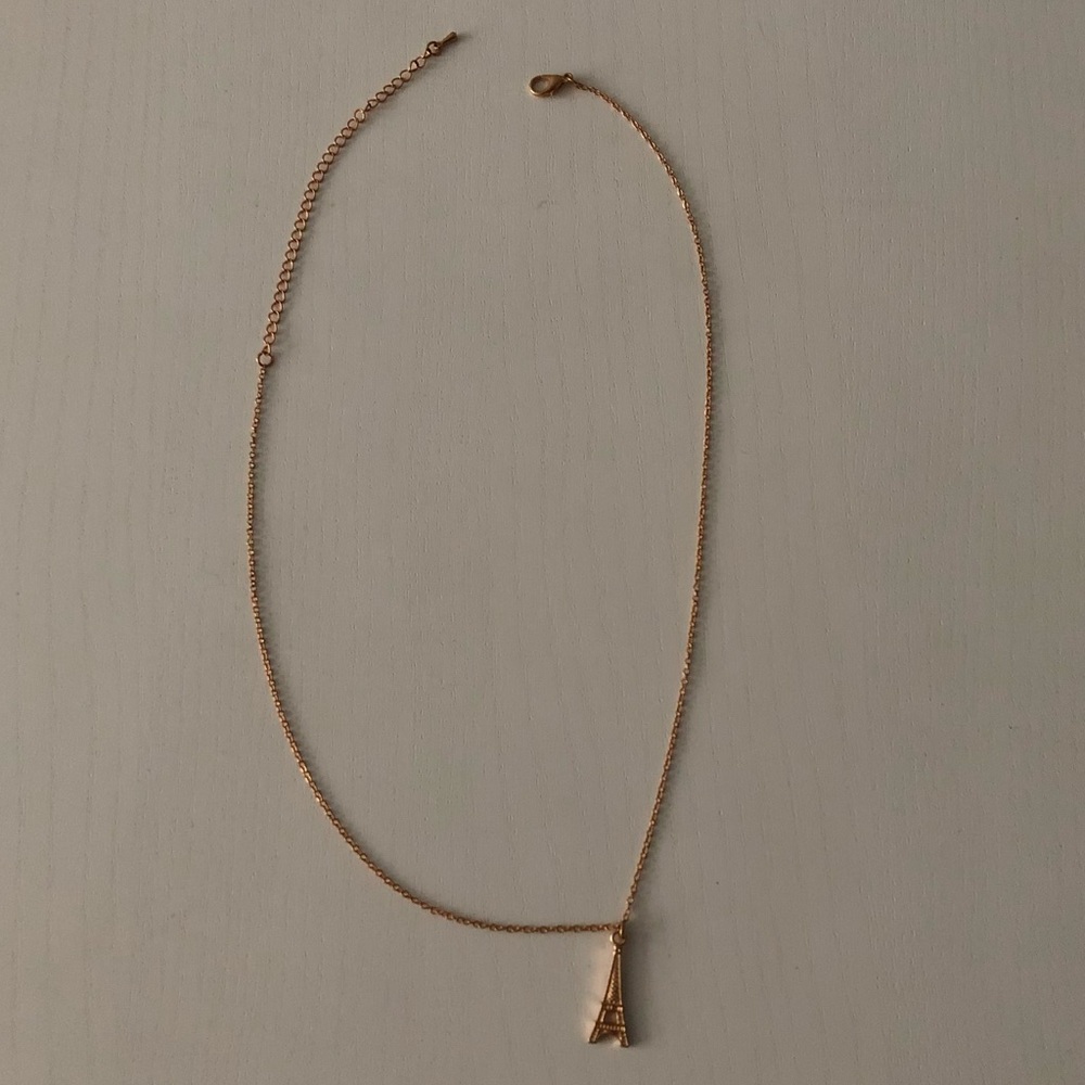 Eiffel Tower necklace. Gold